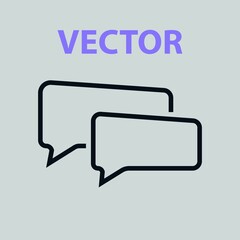 Fototapeta premium Message Icon, Chat Bubble Editable stroke. Communication linear icon. The symbol can denote Dialogue, speak. Vector illustration Isolated