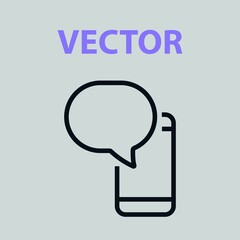 Message Icon, Chat Bubble Editable stroke. Communication linear icon. The symbol can denote Dialogue, speak. Vector illustration Isolated