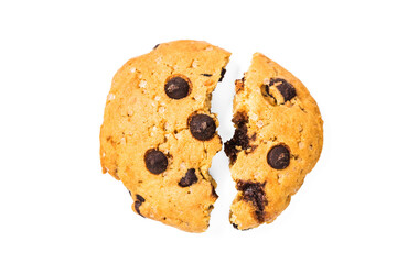 chocolate chip cookie white background (4)