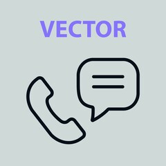 Message Icon, Chat Bubble Editable stroke. Communication linear icon. The symbol can denote Dialogue, speak. Vector illustration Isolated