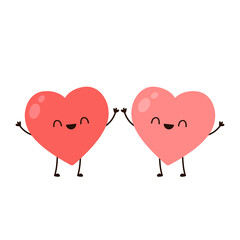 Heart cartoon vector. Heart character design.