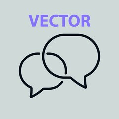 Message Icon, Chat Bubble Editable stroke. Communication linear icon. The symbol can denote Dialogue, speak. Vector illustration Isolated