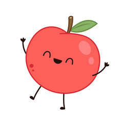 Peach character. peach on white background. wallpaper.