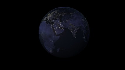 Planet Earth Space, 3d Illustration. Graphic design element isolated on black background, Universe