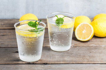 homemade lemonade with fresh lemon mint (1)