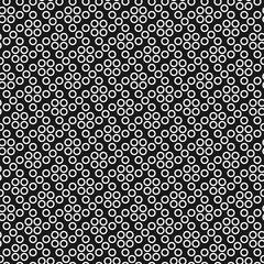 Seamless Ring Background Texture. Abstract Monochrome Pattern