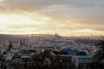Fototapeta na wymiar Prague view from Vitkov