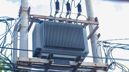 Distribution transformer as a source of electricity to be supplied to the community