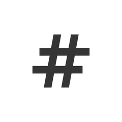 Hashtag social media communication symbol.