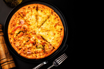 mixture pizza italian food durian chicken flavor pizza