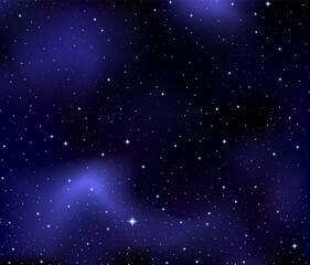 Space vector background, cosmic starry sky with shining stars