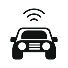 Smart  Car  Icon on white  background color  editable