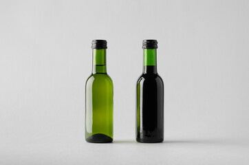 Wine Quarter / Mini Bottle Mock-Up - Two Bottles