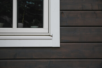 Wooden panel grey natural modern fresh surface part of white window