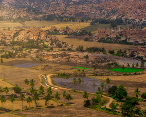 Naklejka premium landscape with river