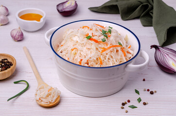 Sauerkraut salad with carrots