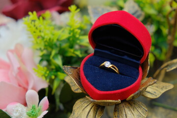 Close up of malay wedding ring