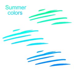 Green blue stain of watercolor paint. Artistic wash, blot and splashes. Abstract shape with brush strokes. Watercolor summer sea colors