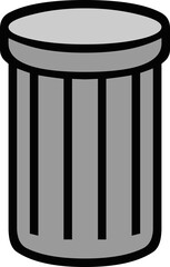 Vector illustration of a trash can icon