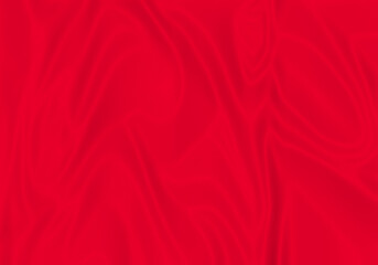 Abstract Red color Silk Background, luxury cloth or liquid wave