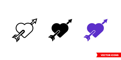 Tattoo icon of 3 types color, black and white, outline. Isolated vector sign symbol.