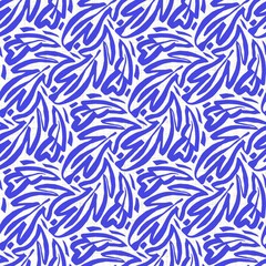 Azure blue white floral linen texture. Seamless textile effect background. Weathered doodle flower dye pattern. Coastal cottage beach home decor. Modern sea life marine fashion repeat cotton cloth.
