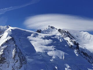 snow covered mountains