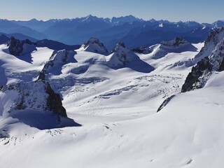 snow covered mountains