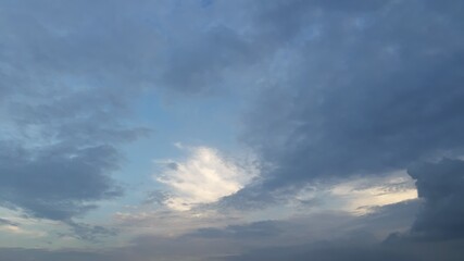 Beautiful blue sky with clouds