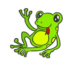 Fotobehang Frosch Kröte Cartoon süß lustig  © Windorias