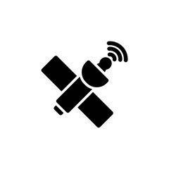 satellite glyph Icon. internet of things vector illustration on white background