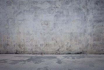 Texture of old gray concrete wall for background