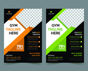 Gym flyer design template background