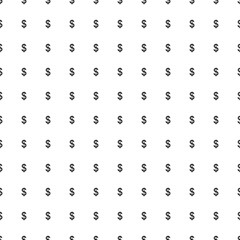 Square seamless background pattern from black dollar symbols. The pattern is evenly filled. Vector illustration on white background
