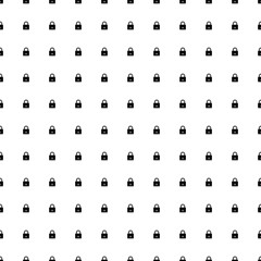 Square seamless background pattern from geometric shapes. The pattern is evenly filled with black padlock symbols. Vector illustration on white background