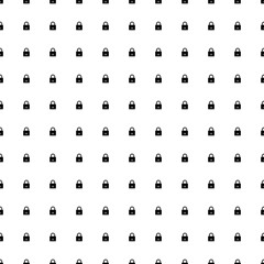 Square seamless background pattern from geometric shapes. The pattern is evenly filled with black padlock symbols. Vector illustration on white background