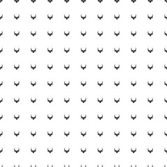 Square seamless background pattern from black necklace symbols. The pattern is evenly filled. Vector illustration on white background