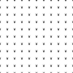 Square seamless background pattern from geometric shapes. The pattern is evenly filled with black yuan symbols. Vector illustration on white background