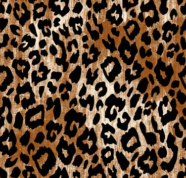 Seamless degrade leopard pattern, animal print.