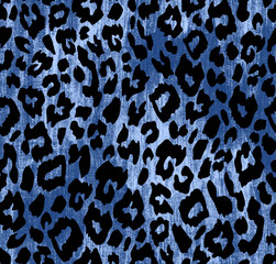 Seamless degrade leopard pattern, animal print.