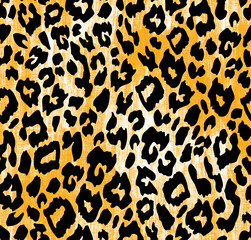 Seamless degrade leopard pattern, animal print.