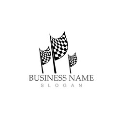 Fototapeta premium Race flag icon design