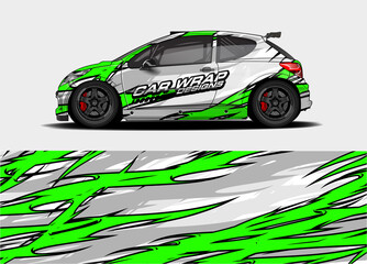 Obraz premium car graphic background vector. abstract race style livery design for vehicle vinyl sticker wrap 