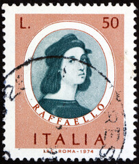Postage stamp Italy 1974 Raphael, Italian painter and architect