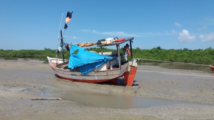 Obraz na płótnie Canvas boat on the beach