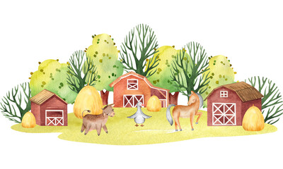 WATERPROOF PATTERN SET FOR PETS ON THE FARM © Elena