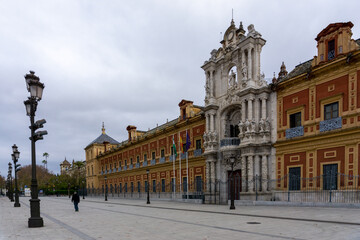 Fototapeta na wymiar view of the San Telmo Palace in Seville