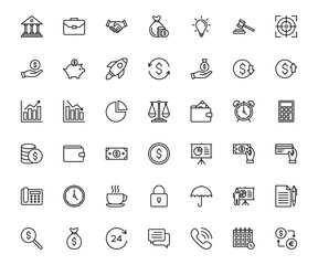 Business and Finance icon Set. for computer, web and mobile apps