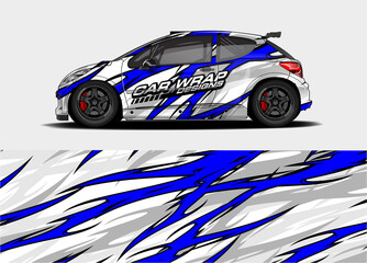 rally car livery design vector. abstract race style background for vehicle vinyl sticker wrap
