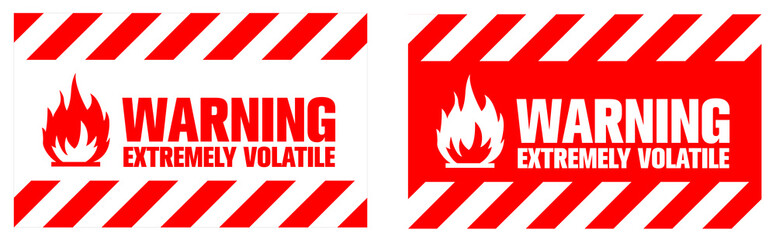 Flammable warning sign. EPS10 vector illustration.